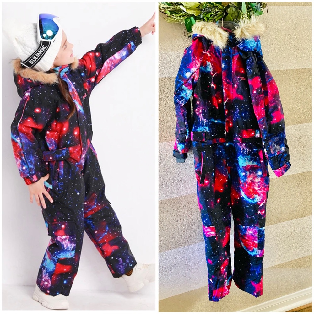 Galaxy Print Kids Snowsuit
